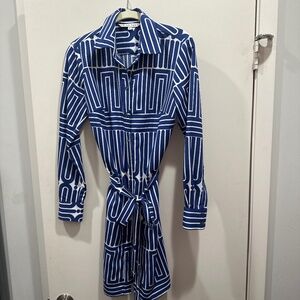 Trina Turk blue and white dress